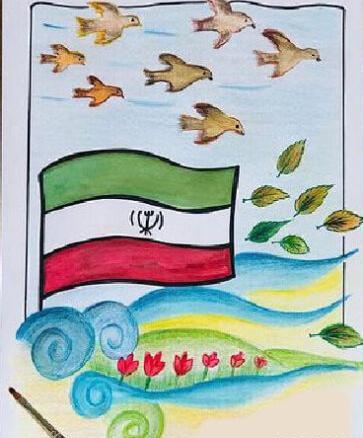 عکس نقاشی دهه فجر زیبا