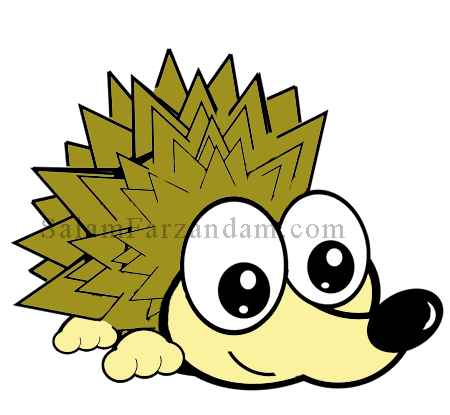 عکس نقاشی جوجه تیغی کودکانه