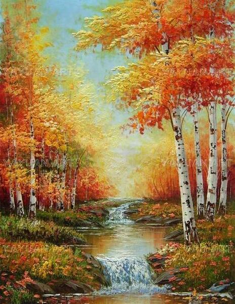 عکس نقاشی پاییزی کودکانه
