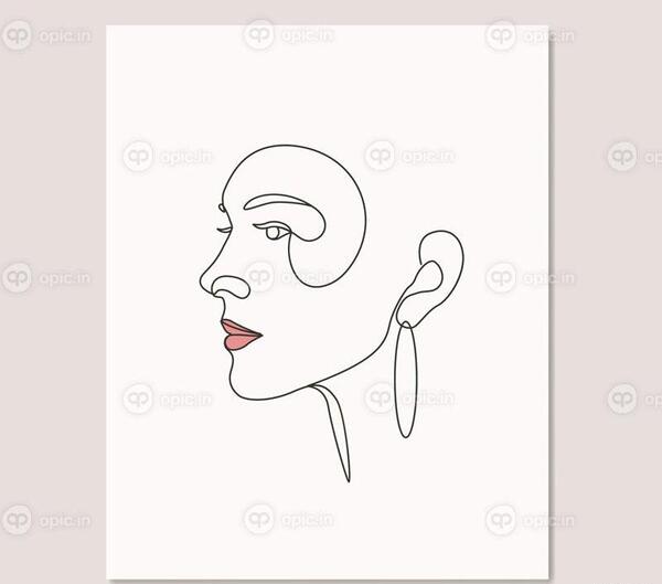 عکس نقاشی انتزاعی چهره