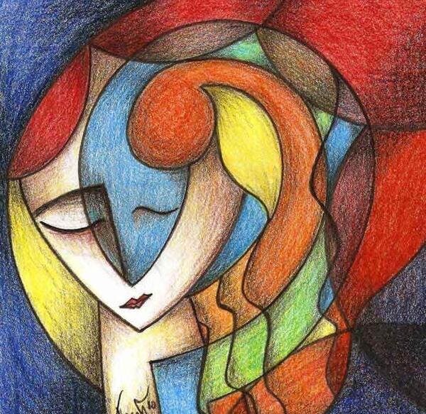 عکس نقاشی انتزاعی چهره
