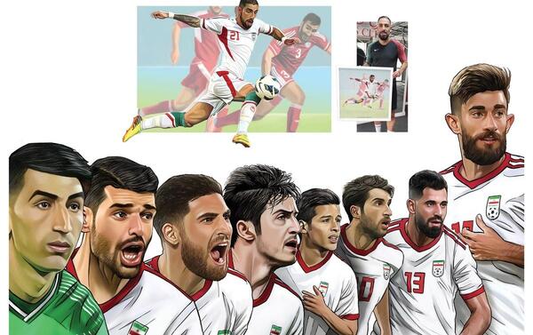عکس نقاشی فوتبالیست های معروف