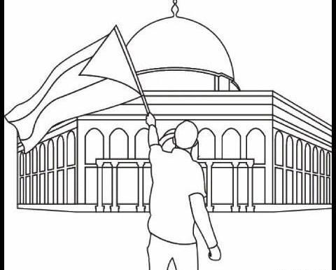 عکس پرچم غزه نقاشی