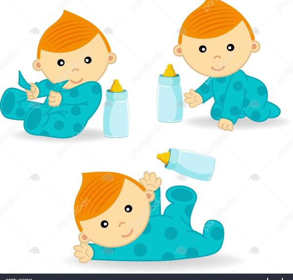 عکس وکتور نوزاد پسر
