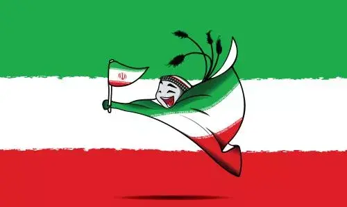 عکس پرچم قطر و ایران
