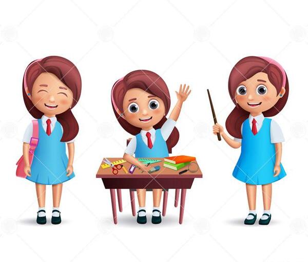 عکس دانلود وکتور دخترانه
