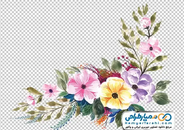 عکس دانلود وکتور گل برای حاشیه