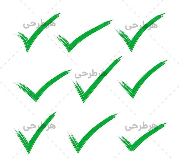 عکس دانلود وکتور تیک سبز