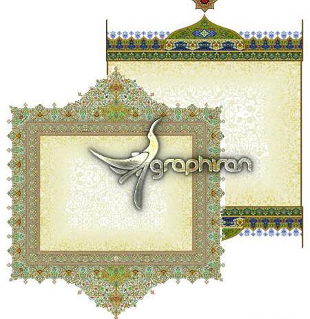 عکس دانلود وکتور حاشیه تذهیب