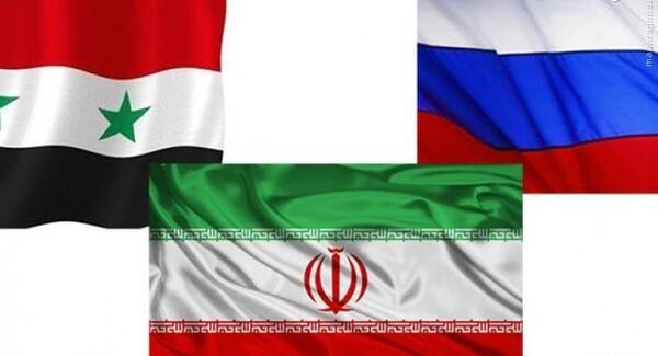 عکس پرچم روسیه و سوریه