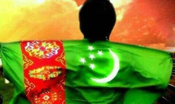 عکس از پرچم ترکمنستان