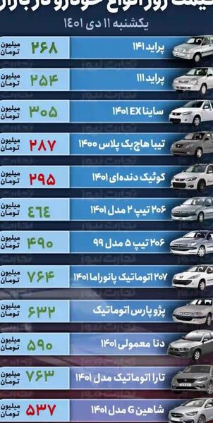 عکس ماشین با قیمت