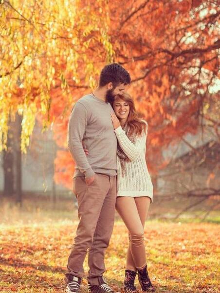 ایده عکس دونفره پاییزی
