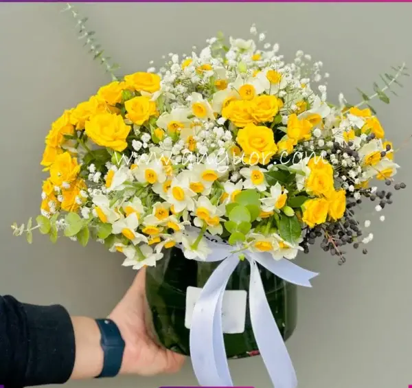 ایده عکس با گل نرگس