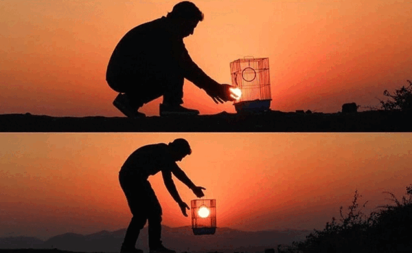 ایده عکس با غروب
