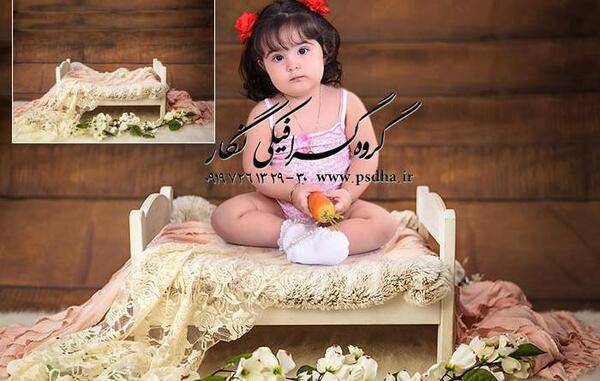 پس زمینه عکس نوزاد دختر