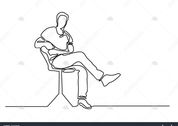 عکس نقاشی آدم نشسته