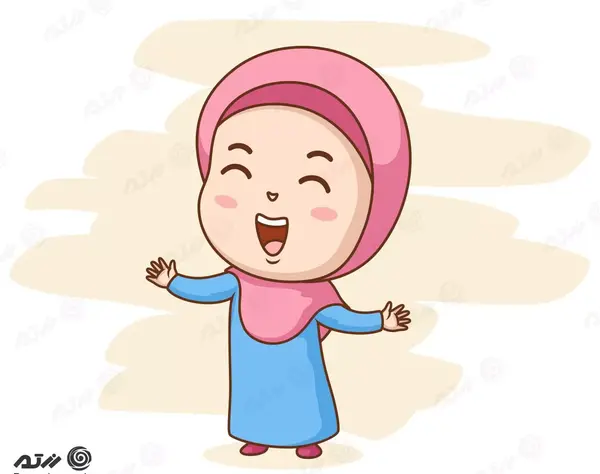 عکس کارتونی پسر نشسته