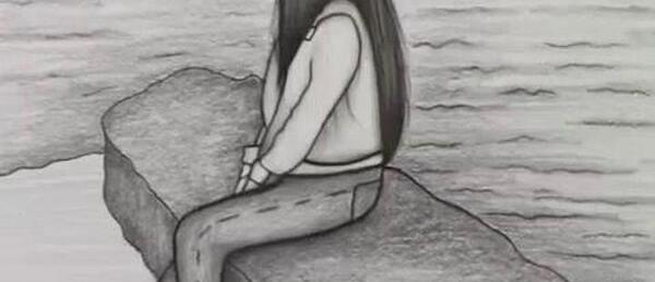 عکس آدم نشسته نقاشی