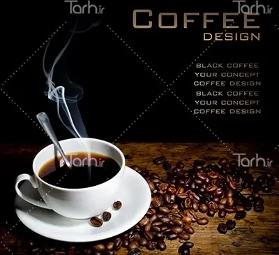 عکس با کیفیت فنجان قهوه