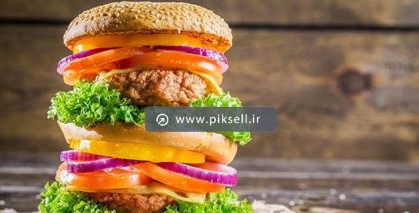 عکس همبرگر با کیفیت بالا