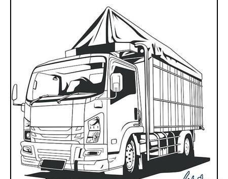 عکس نقاشی ماشین سنگین کودکانه