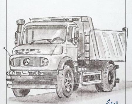 عکس نقاشی ماشین سنگین کودکانه