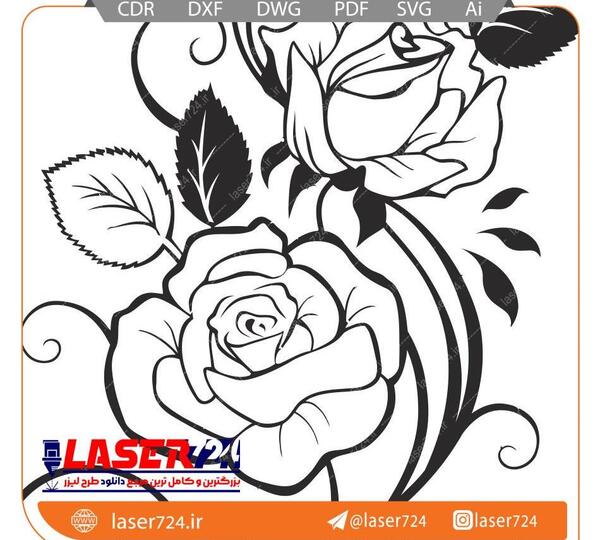 عکس تاتو شاخه گل