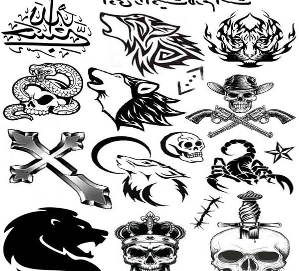 عکس تاتو سیاه و سفید