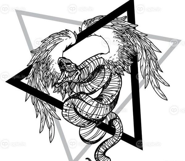 عکس تاتو سیاه و سفید