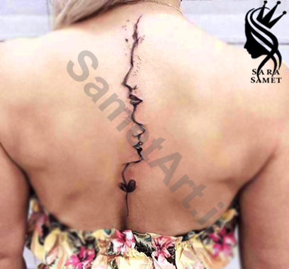 عکس تاتو نیم رخ