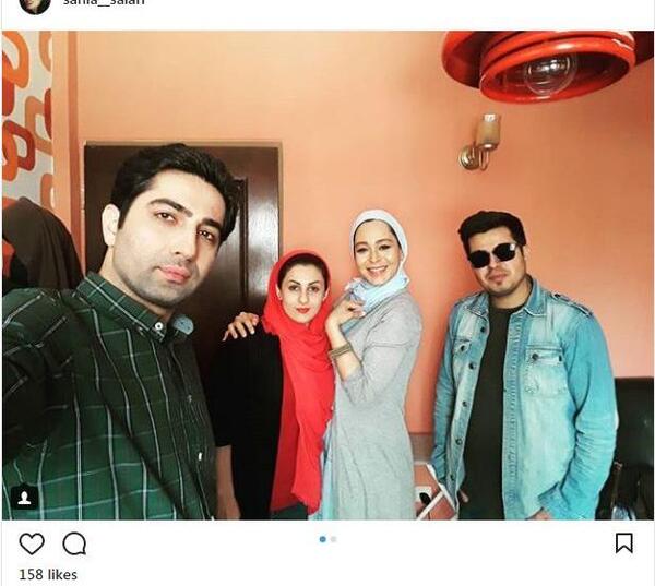 عکس سانیا سالاری با شوهرش