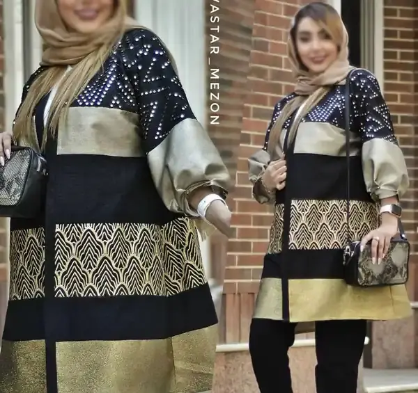 عکس مدل مانتو آستین پفی و مچی