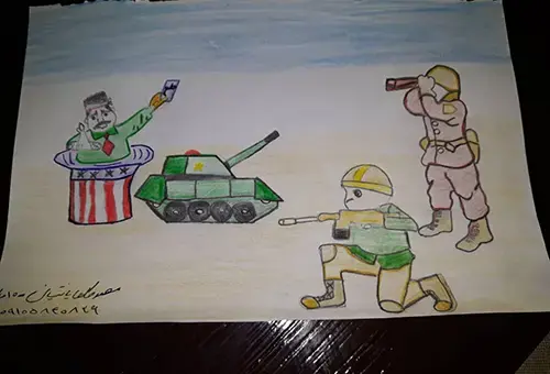 عکس نقاشی درباره دفاع مقدس