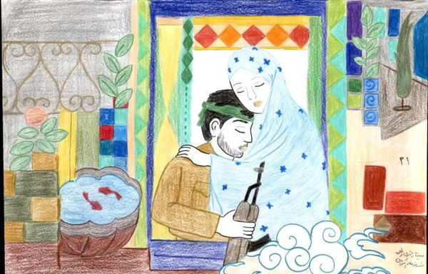 عکس نقاشی درباره دفاع مقدس