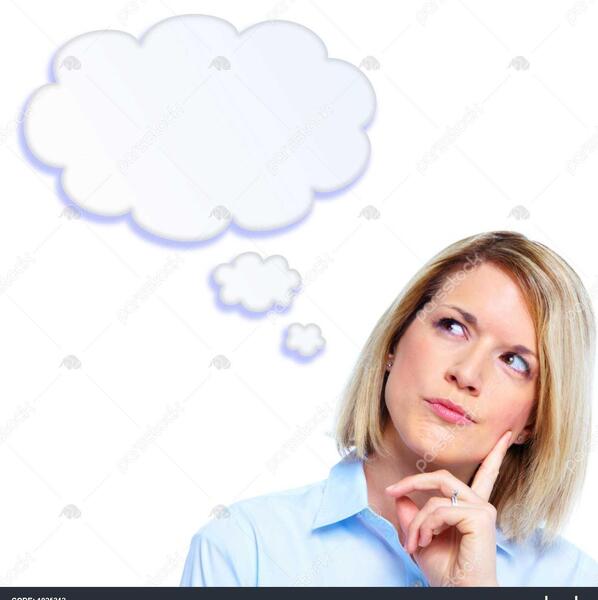 عکس زن در حال تفکر