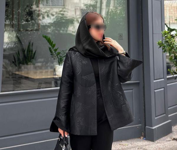 عکس مدل مانتو ژاکارد مشکی جدید
