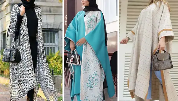 عکس مدل مانتو عبایی جدید