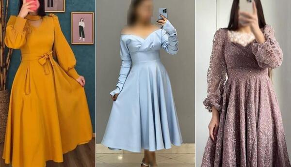 عکس لباس مجلسی عروسکی بلند جدید