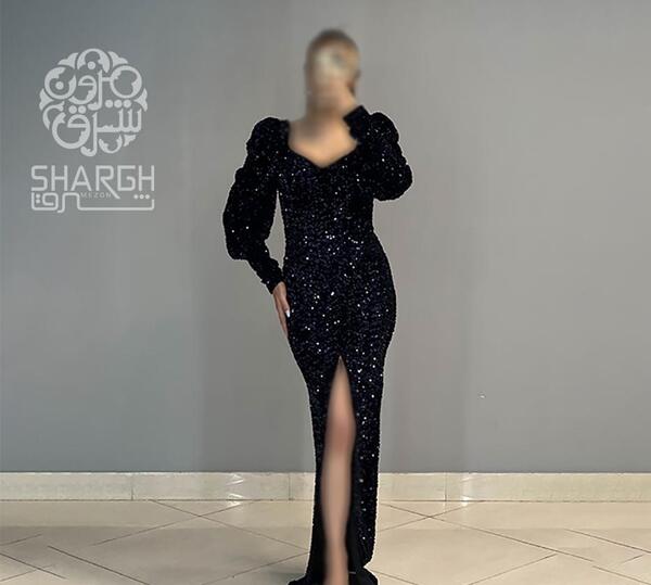 عکس لباس مجلسی دخترانه پولکی بلند