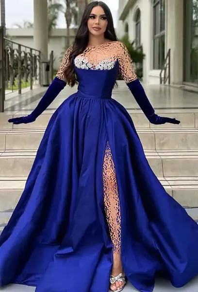عکس مدل لباس مجلسی شیک آبی