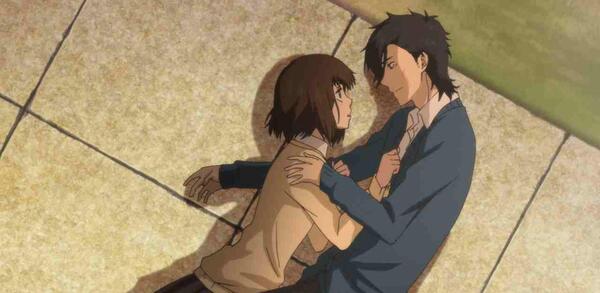 عکس انیمه ای عاشقانه بوسه ای