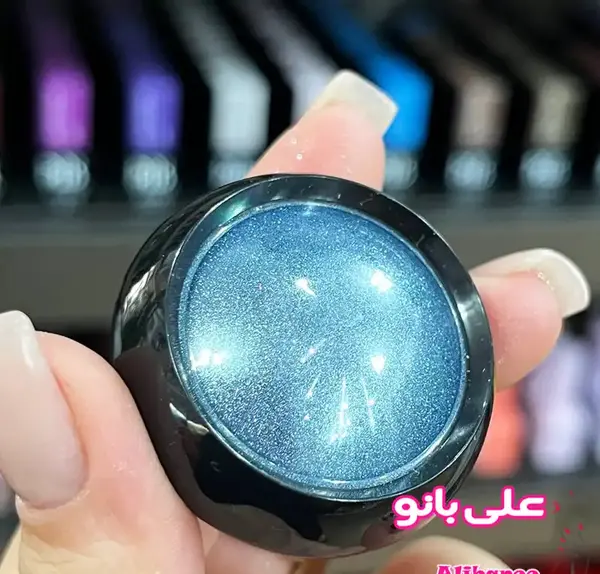 عکس ناخن آبی کروم