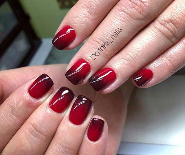 عکس ناخن امبره قرمز