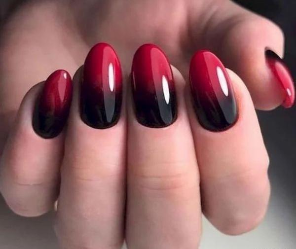 عکس ناخن امبره قرمز