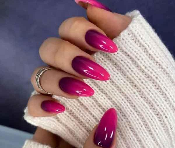 عکس ناخن امبره قرمز