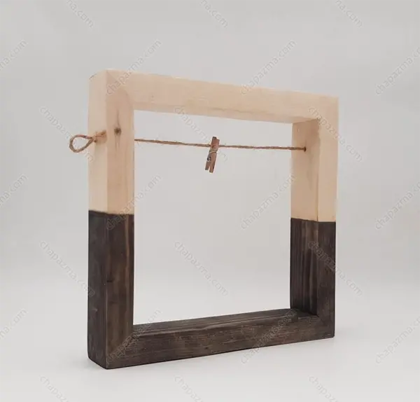 قاب عکس سفید چوبی