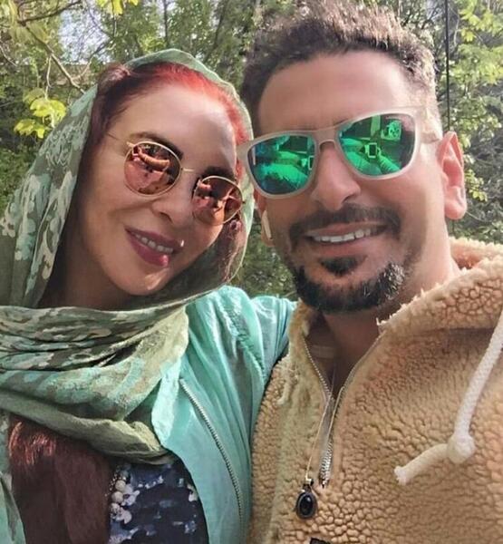 عکس بازیگر افسانه بایگان و همسرش