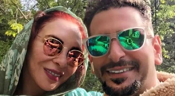 عکس بازیگر افسانه بایگان و همسرش