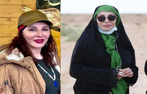 عکس افسانه بایگان با گوشواره شیر و خورشید